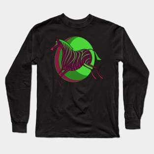 Neon Zebra Long Sleeve T-Shirt